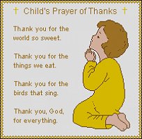 (image for) Child's Prayer of Thanks