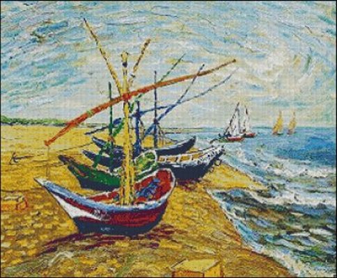 (image for) Fishing Boats On The Beach - Medium Large