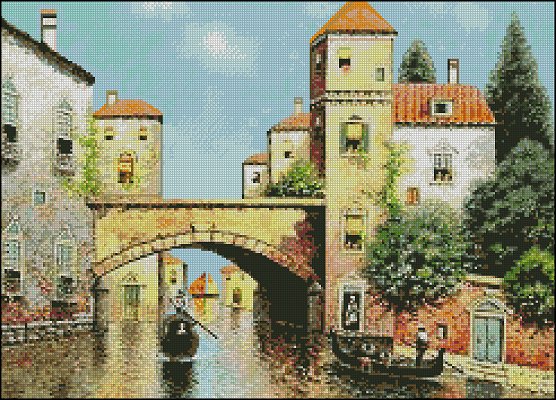 (image for) Gondolas on the Canal - Medium Large