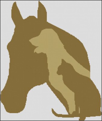 (image for) Horse, Dog and Cat Silhouette