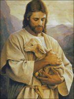 Jesus with Lamb - Large